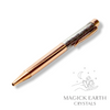 Garnet Crystal Gemstone Chip Pens with Bright Rose Gold Finish