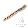 Tourmaline Crystal Gemstone Chip Pens with Bright Rose Gold Finish