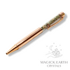 Unakite Crystal Gemstone Chip Pens with Bright Rose Gold Finish