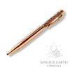 Goldstone Crystal Gemstone Chip Pens Bright  Rose Gold Finish