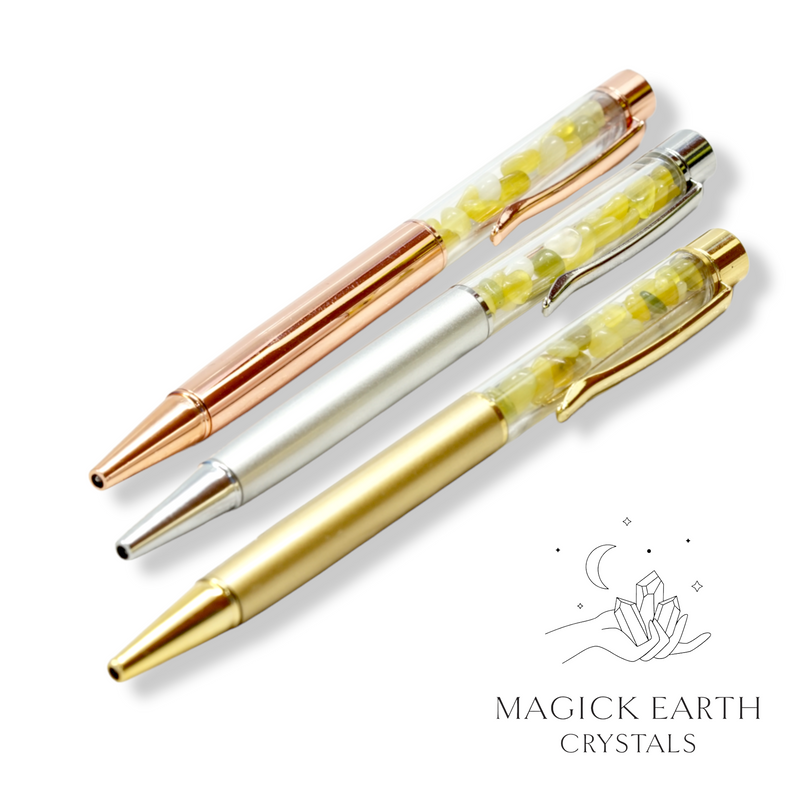 Jade Crystal Gemstone Chip Pens 