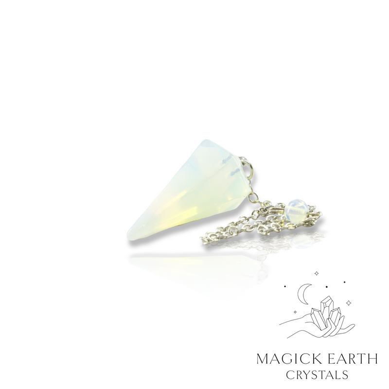 Opalite Cone Shaped Crystal Gemstone Pendulum