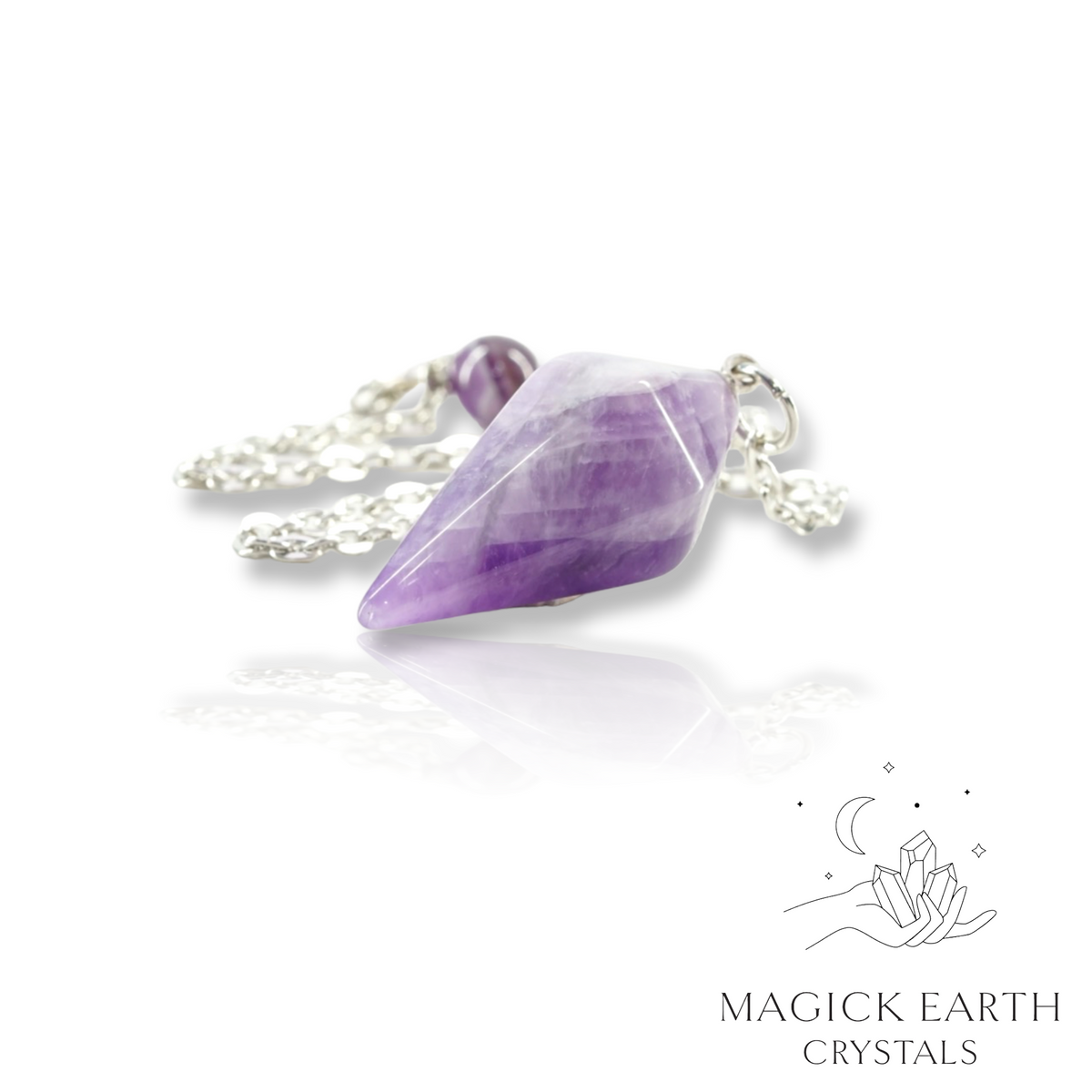 Amethyst Pendulum Cone Shaped Crystal Gemstone