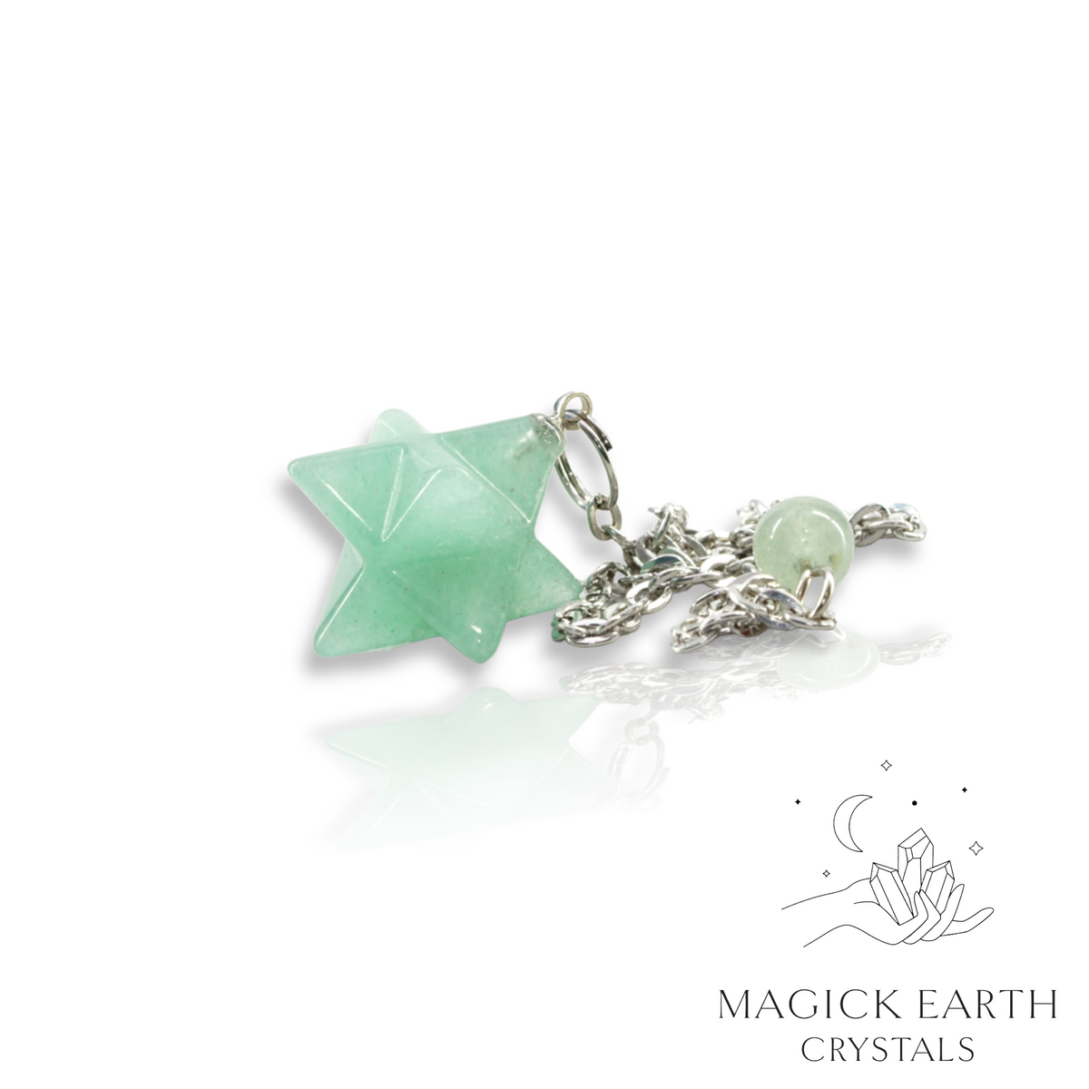 Aventurine Merkaba Shaped Crystal Gemstone Pendulum