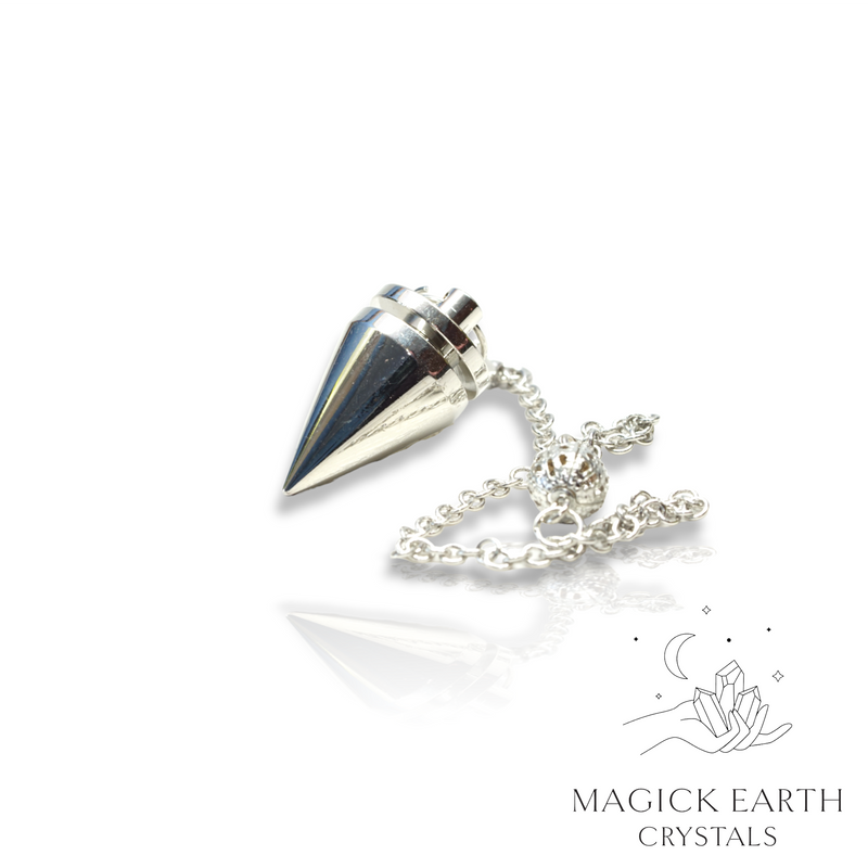 Brass Flat Cone Shaped Pendulum With Platinum