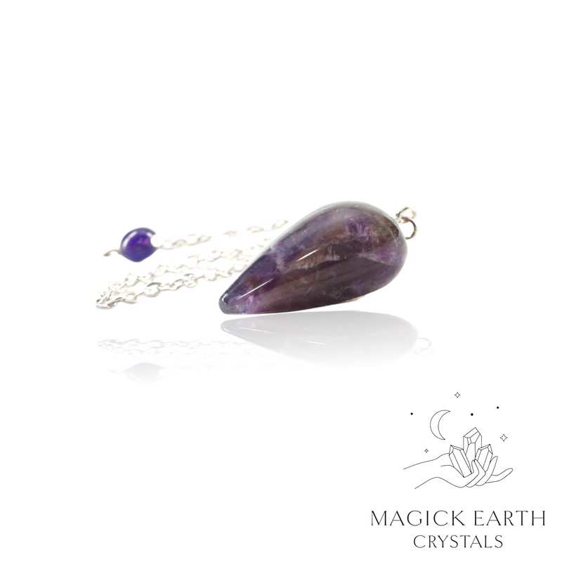 Amethyst Pendulum Tear Drop Shape Crystal Gemstone