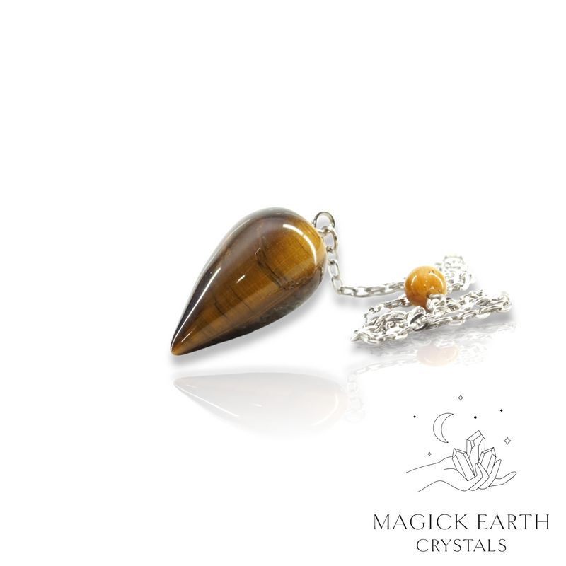 Tiger Eye Teardrop Shaped Crystal Gemstone Pendulum