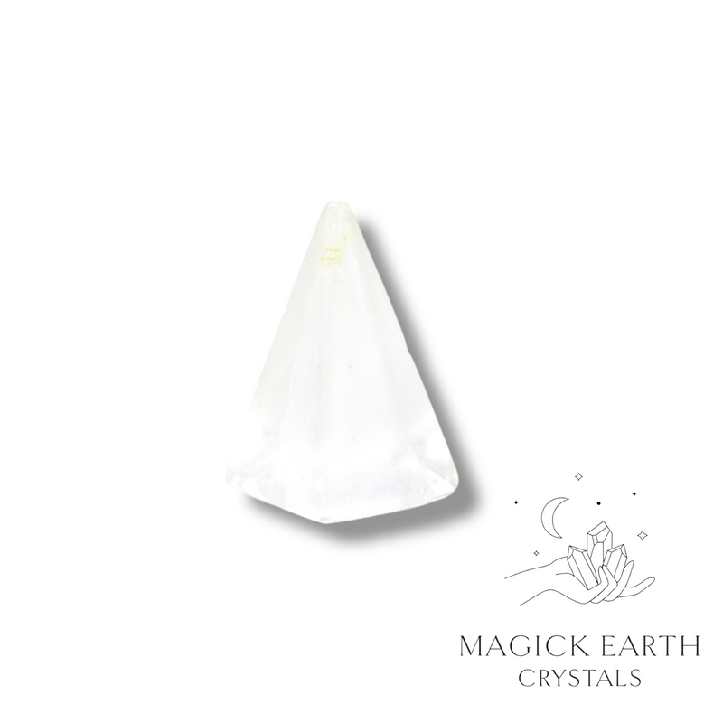 Clear Quartz Crystal Gemstone Tiny Pyramid