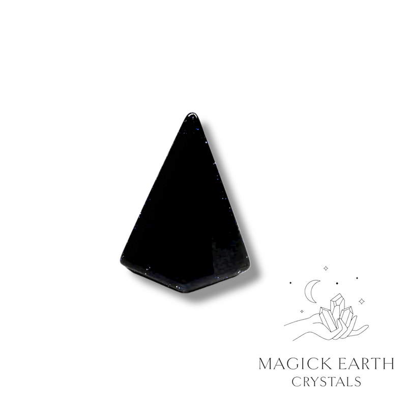 Obsidian Crystal Gemstone Tiny Pyramid