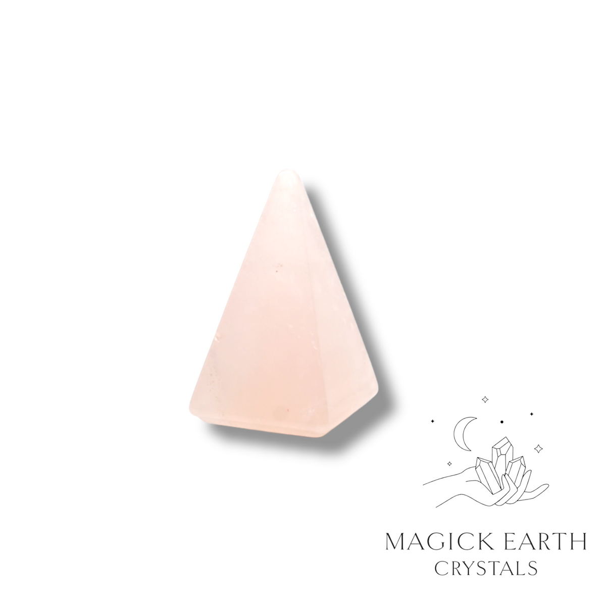 Rose Quartz Crystal Gemstone Tiny Pyramid