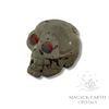 Agate Druzy Geode Skull Electroplated Charcoal