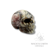 Jasper A Crystal Gemstone Carved Skull Left View