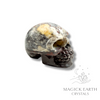 Jasper B Crystal Gemstone Carved Skull Left View