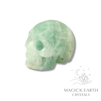 Fluorite Crystal Gemstone Carved Skull Right View