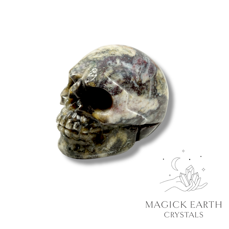 Jasper A Crystal Gemstone Carved Skull Right View