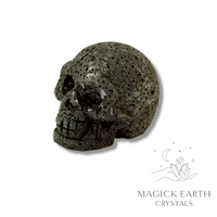 Lava Crystal Gemstone Carved Skull Right View