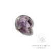 Amethyst Crystal Gemstone Carved Tiny  Skull Left View