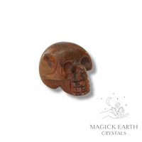 Mahogany Obsidian Crystal Gemstone Carved Tiny  Skull Left View