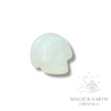 Opalite Crystal Gemstone Carved Tiny  Skull Left View