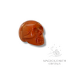 Red Jasper Crystal Gemstone Carved Tiny  Skull Left View