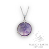 Amethyst Tree of Life Pendant with Platinum Finish Back View