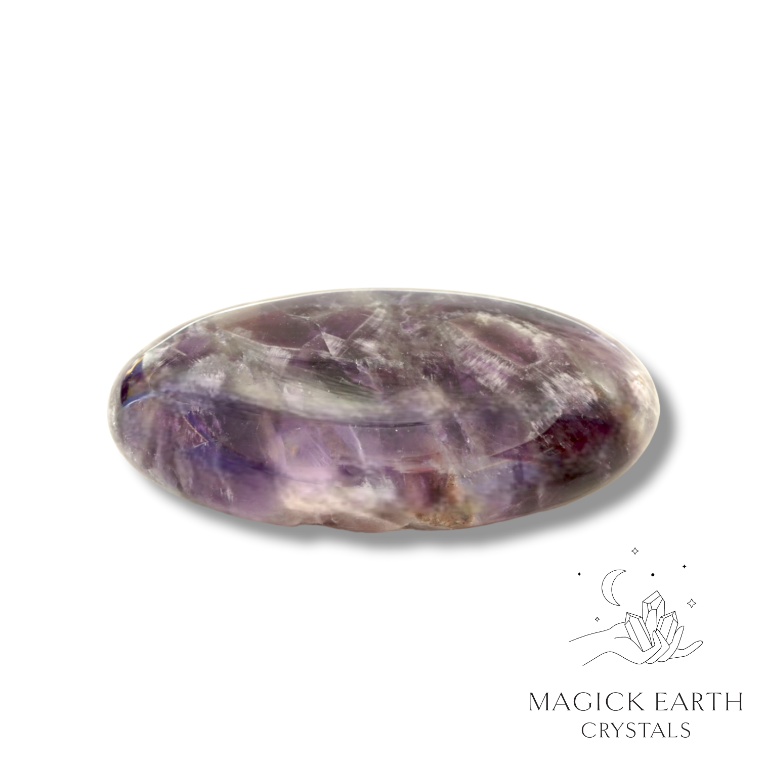 Natural Amethyst crystal massage stone