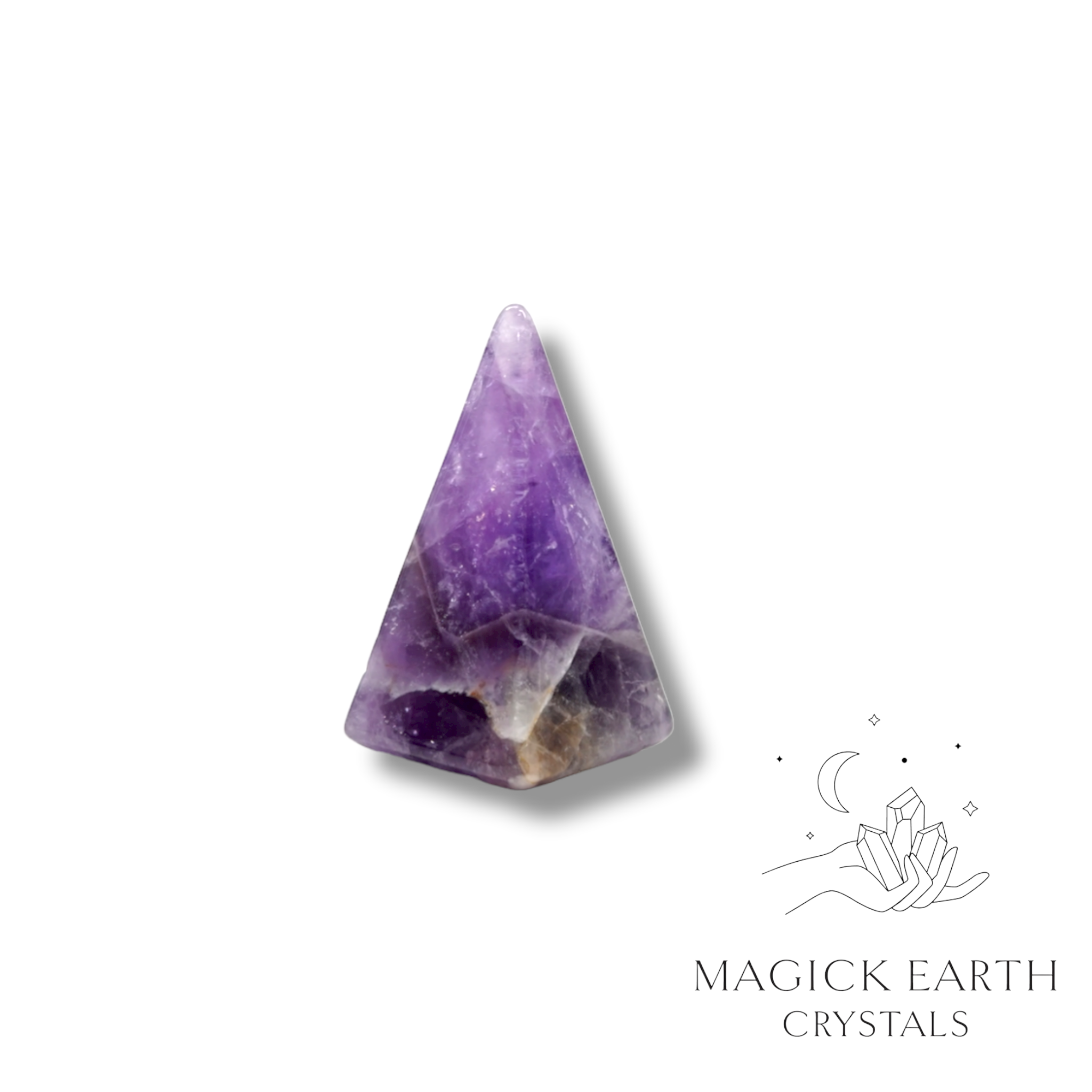 Natural Amethyst crystal mini pyramid tall