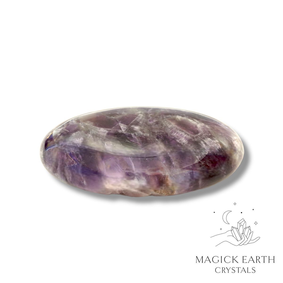 Amethyst Oval Massage Stone For Sacred Stillness
