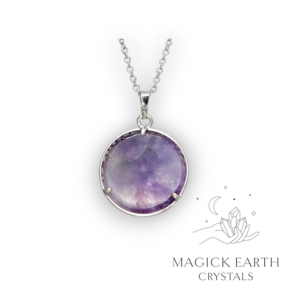 Natural Amethyst tree of life pendant view b