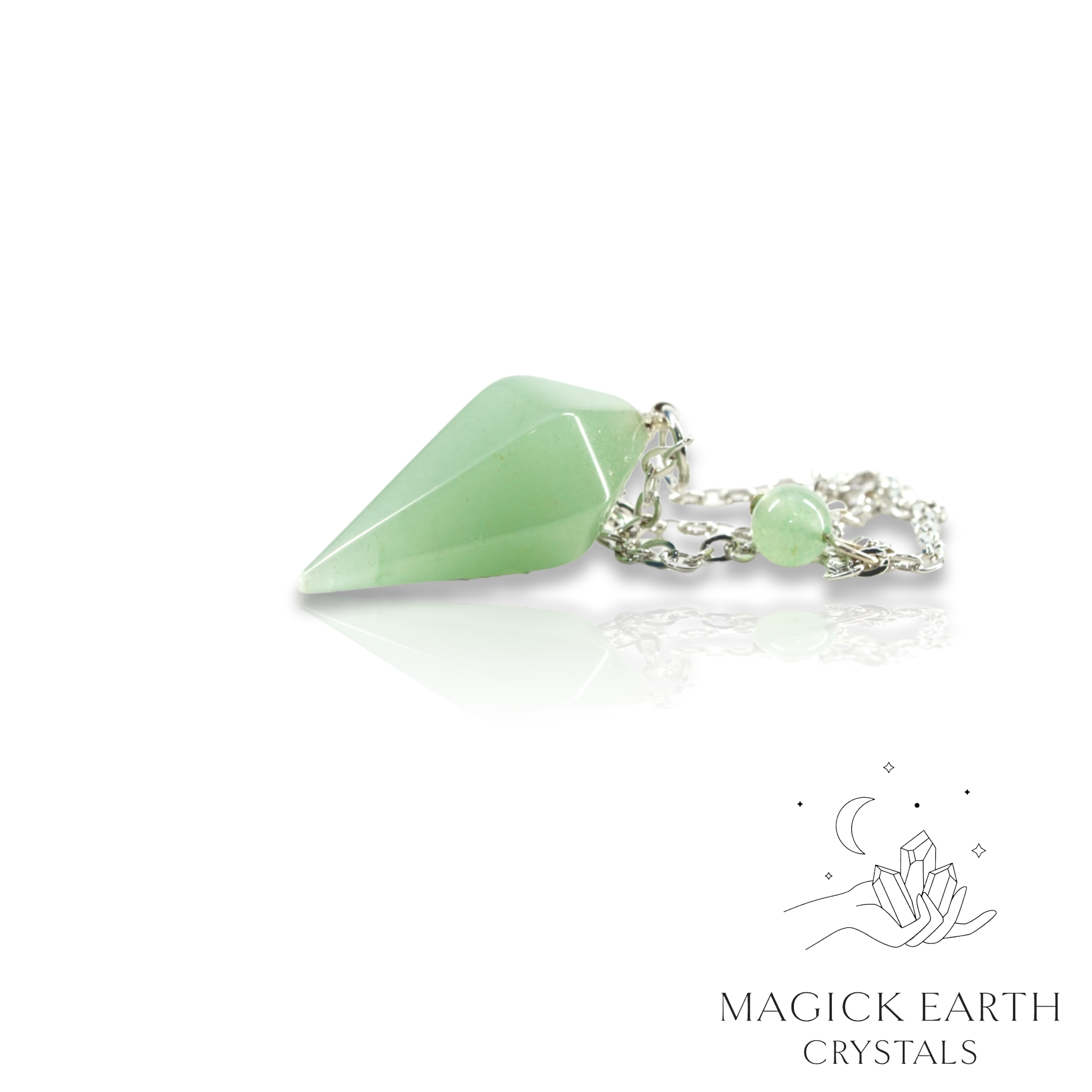 Natural Aventurine crystal apex pendulum  