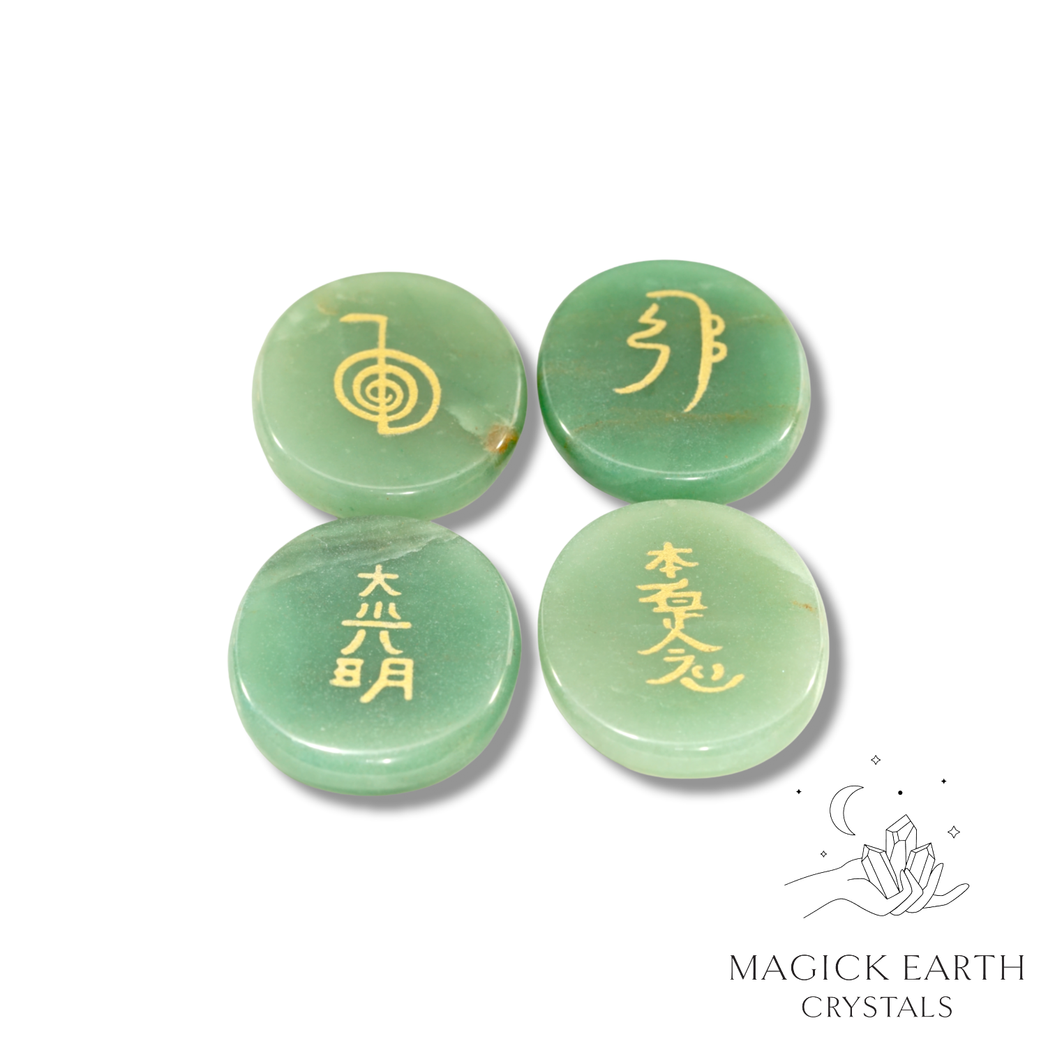 Natural Aventurine crystal Reiki massage stones