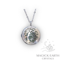 Natural Aventurine tree of life diffuser pendant view a