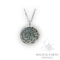 Natural Aventurine tree of life diffuser pendant view b