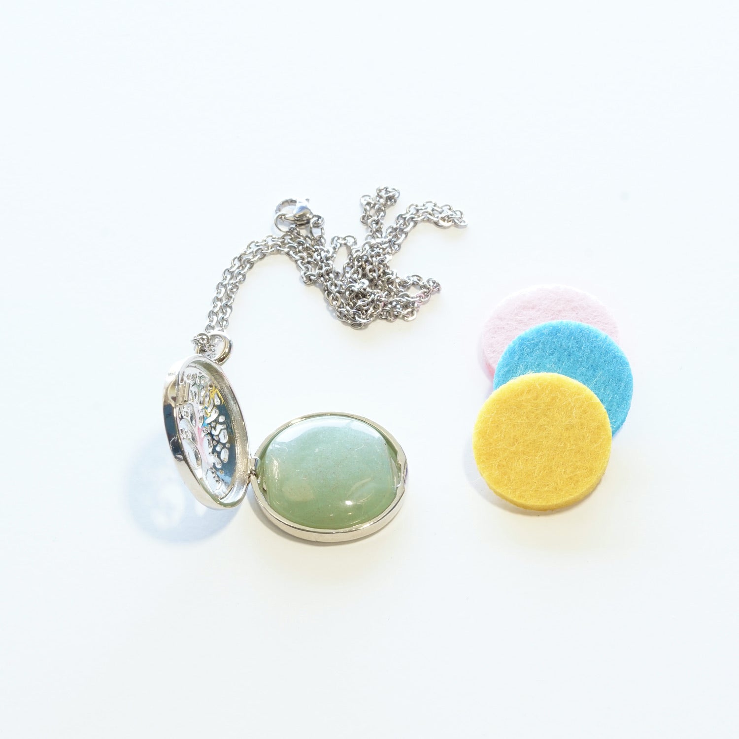 Natural Aventurine tree of life diffuser pendant view c