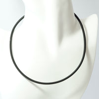Black silk necklace cord view b