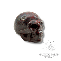 Bloodstone Carved Skull right view