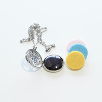 Blue Goldstone tree of life diffuser pendant view c