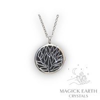 Blue Goldstone triskele diffuser pendant view b