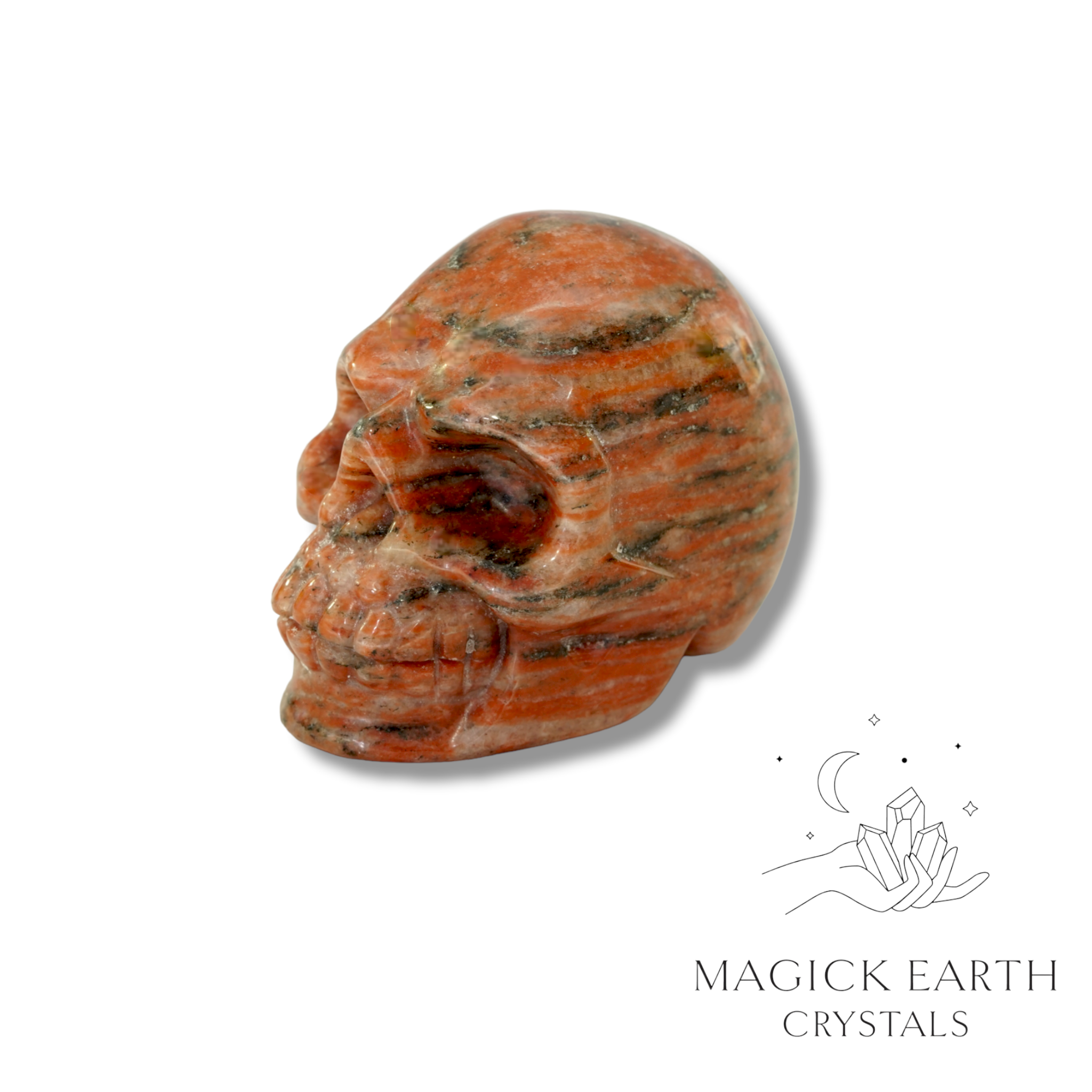 Brecciated Jasper skull left view 
