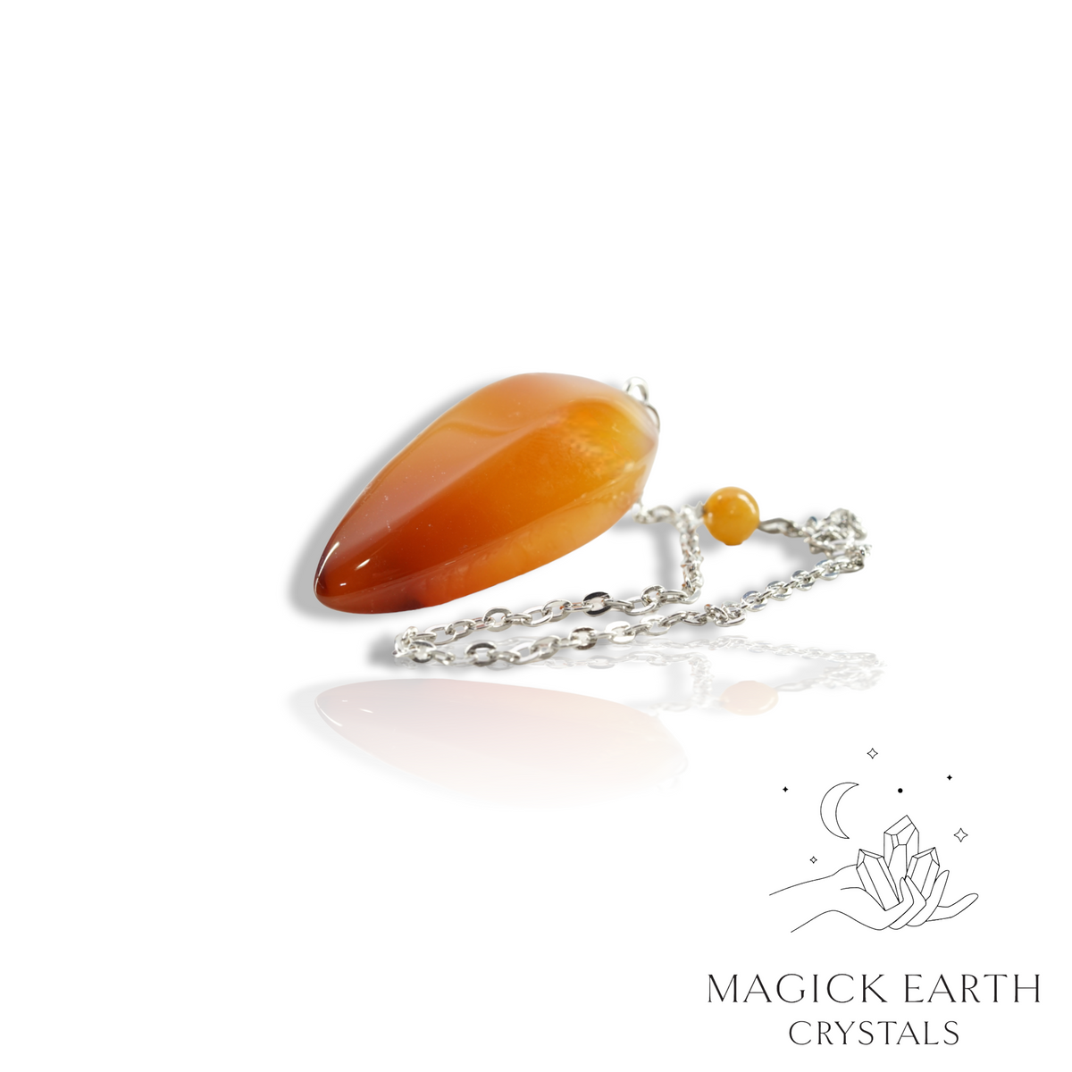 Natural Carnelian stylised cone pendulum