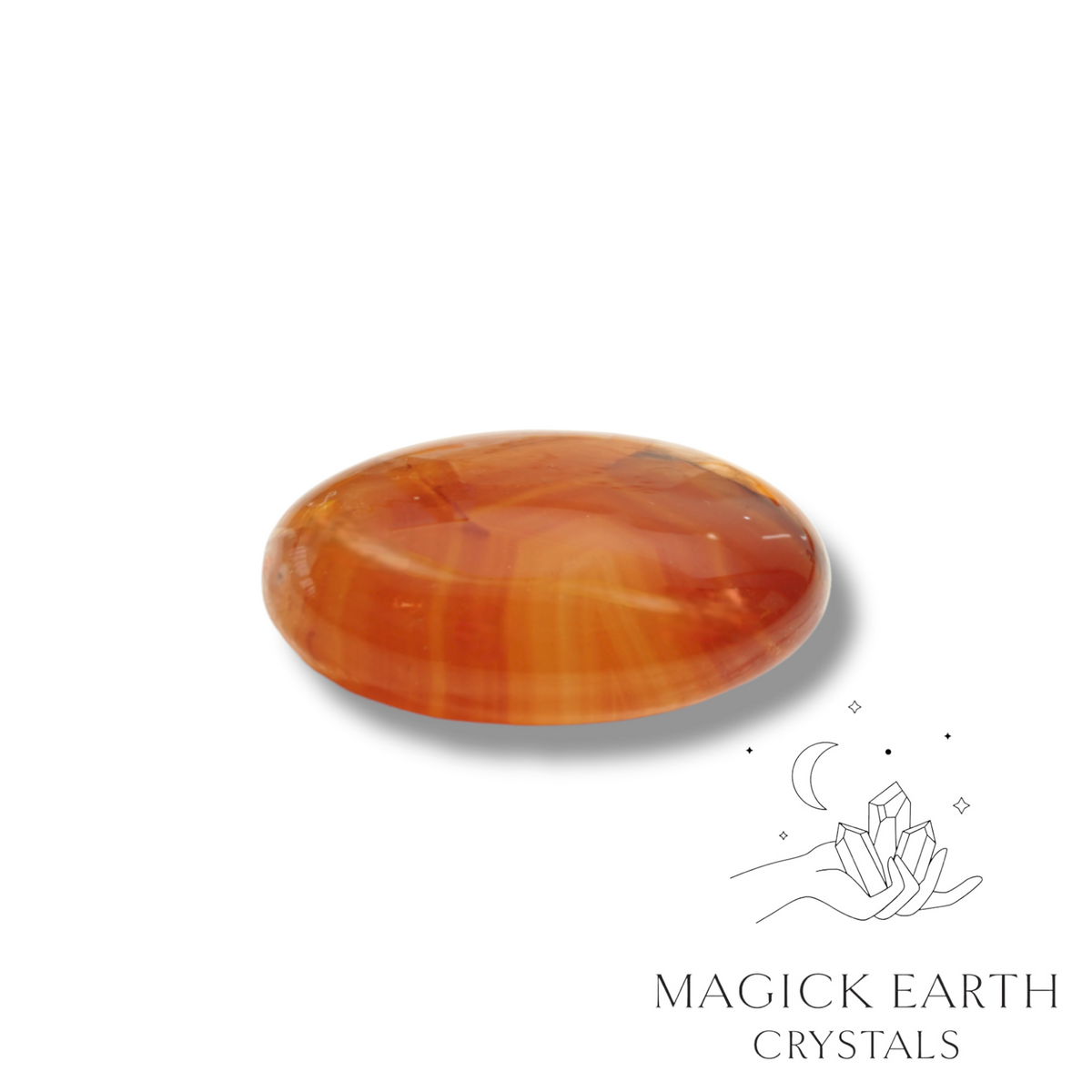 Carnelian Oval Thumb Stone For  Empowered Passion