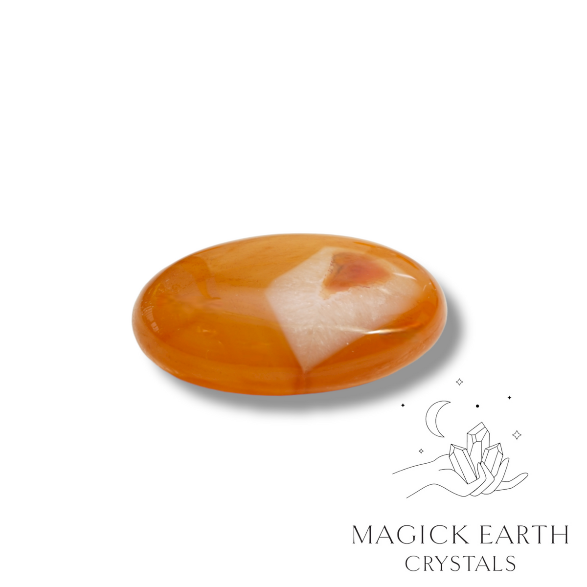 Carnelian Oval Thumb Stone For  Empowered Passion