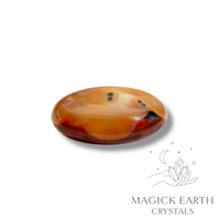 Carnelian Oval Thumb Stone For  Empowered Passion