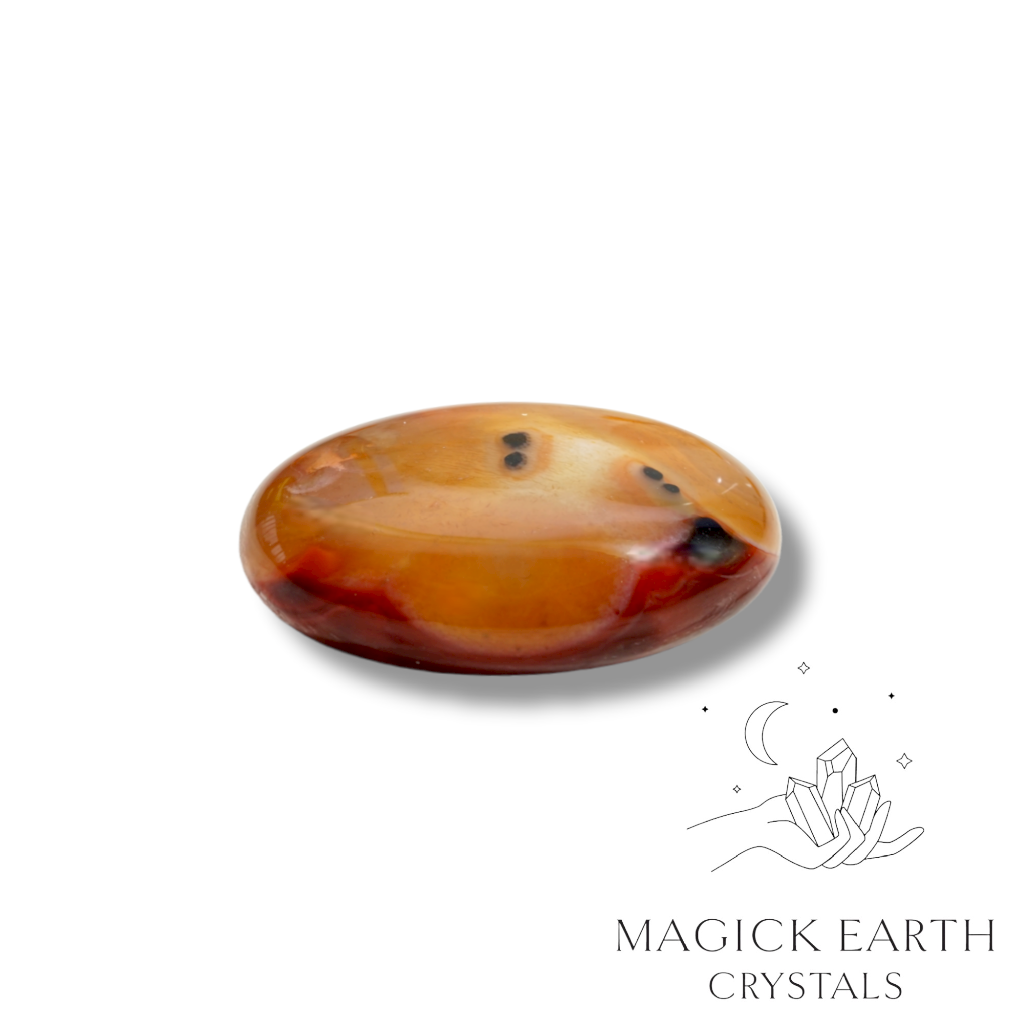 Carnelian Oval Thumb Stone For  Empowered Passion