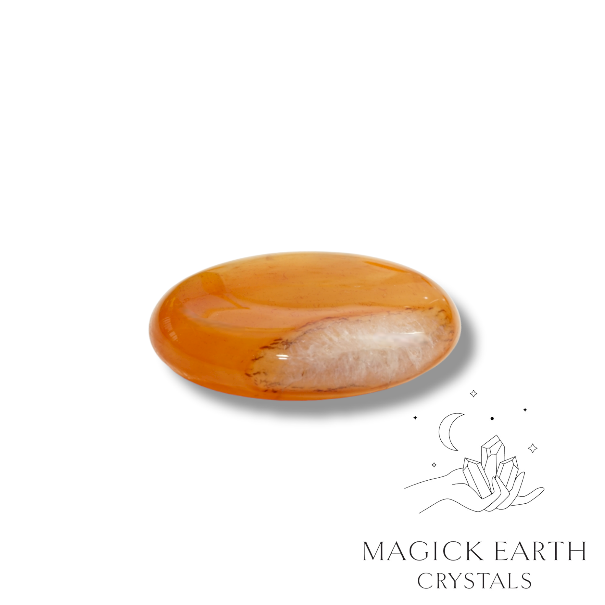 Carnelian Oval Thumb Stone For  Empowered Passion