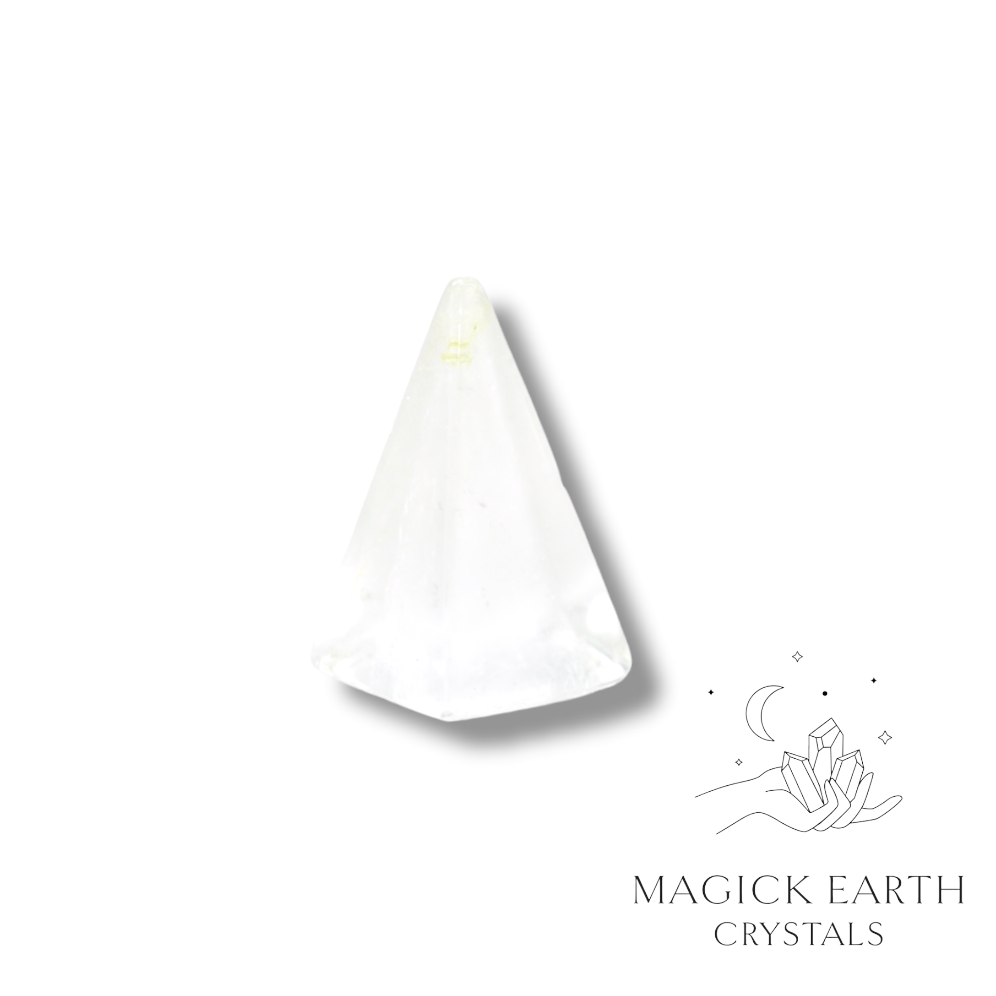 Natural Clear Quartz crystal mini pyramid tall