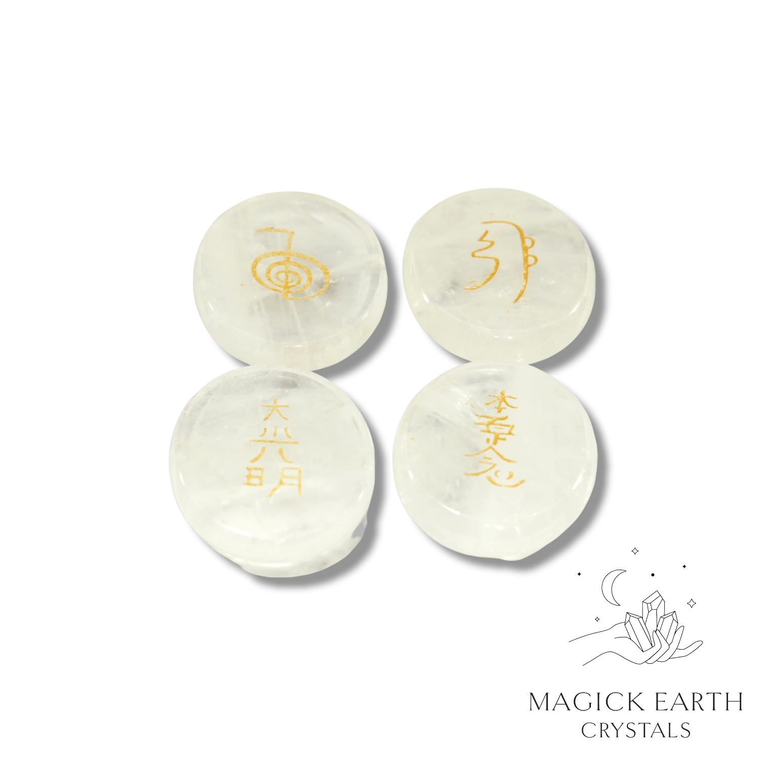 Natural Clear Quartz crystal Reiki massage stones