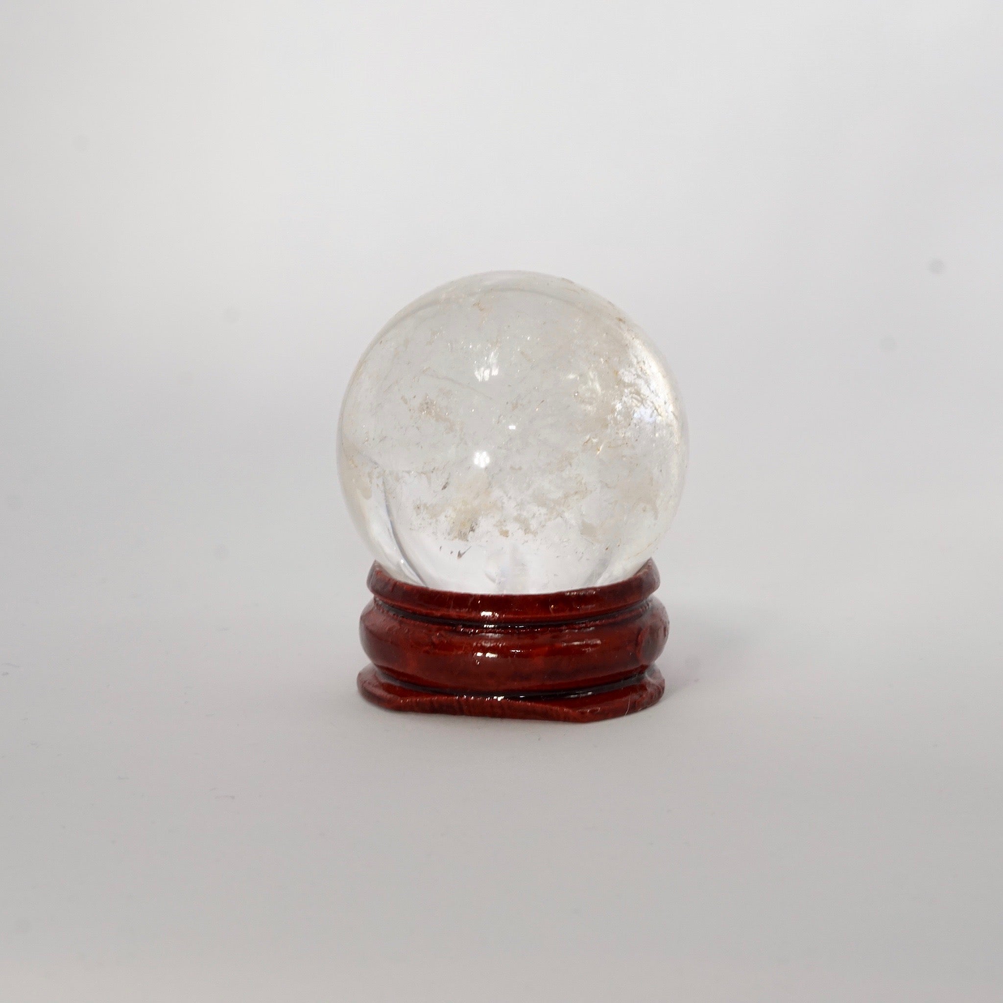 Natural Clear Quartz crystal sphere view b