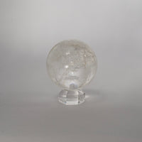 Natural Clear Quartz crystal sphere view c