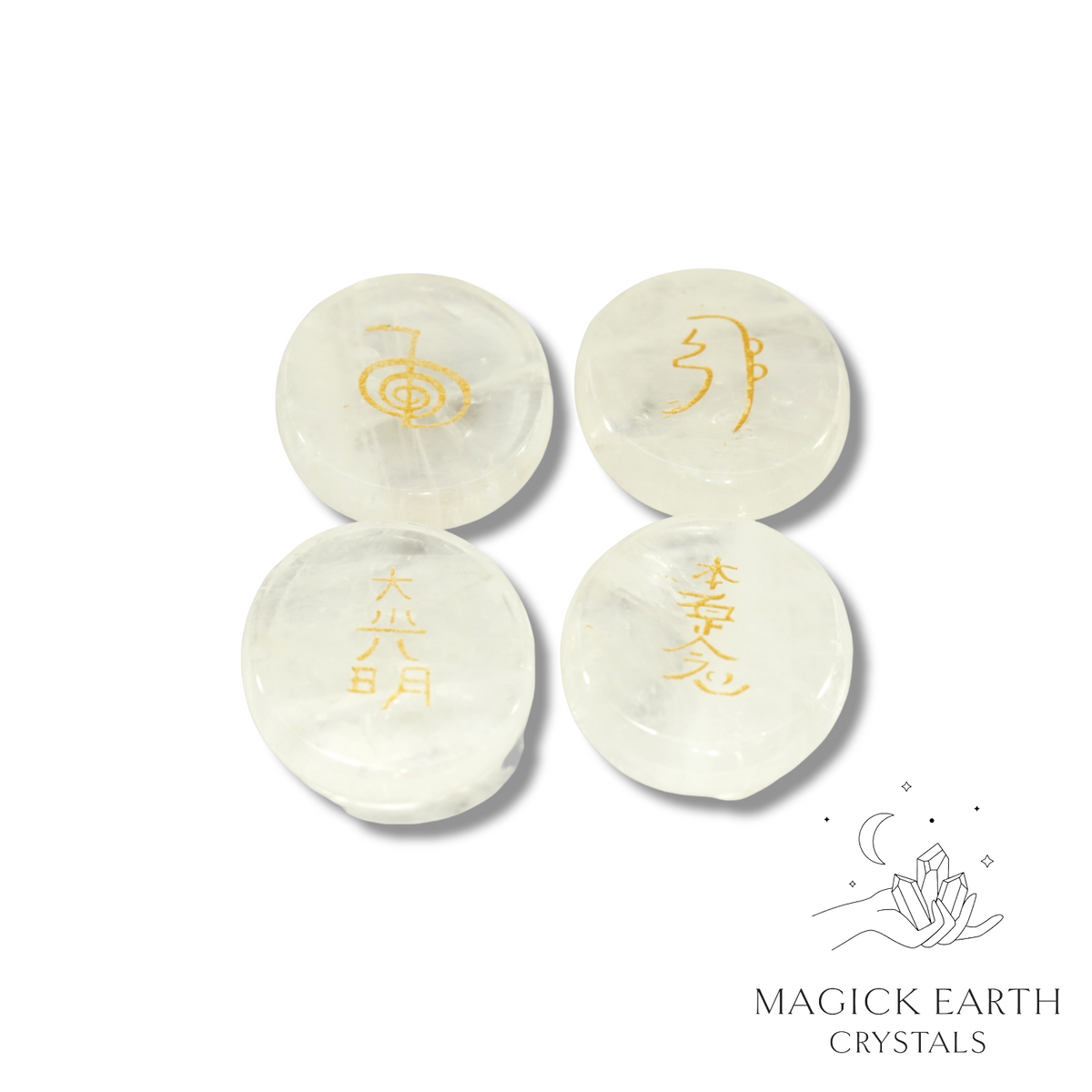 Clear Quartz Reiki Massage Stone Set For Amplified Insight